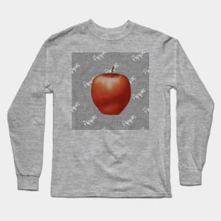 Apple, comic style Long Sleeve T-Shirt